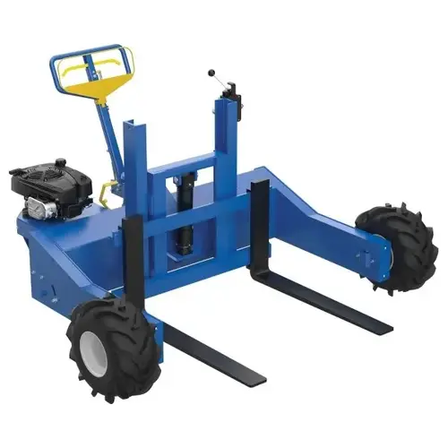 4000 Lb Capacity Blue Gas Powered All-Terrain Pallet Truck 36" 4000 Lb Capacity Blue Gas Powered All-Terrain Pallet Truck 36"
