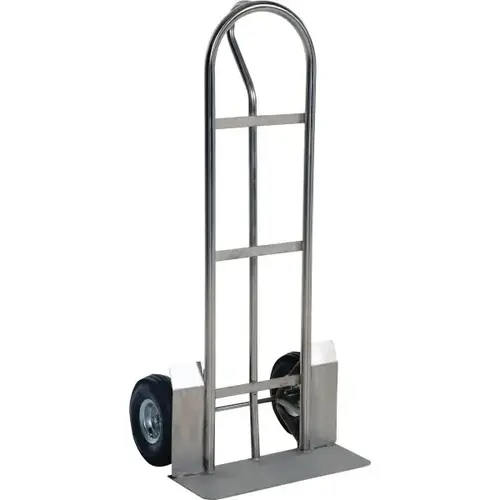 500 Lb Capacity P-Handle Stainless Steel Hand Truck With Pneumatic Wheels 500 Lb Capacity P-Handle Stainless Steel Hand Truck With Pneumatic Wheels
