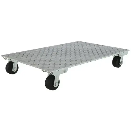 Aluminum Dolly With Rubber Wheels 36 X 24" Aluminum Dolly With Rubber Wheels 36 X 24"