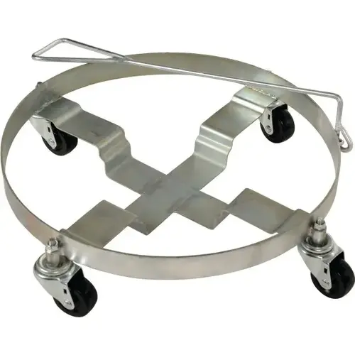 1000 Lb Capacity Silver Round Drum Dolly With Handle 1000 Lb Capacity Silver Round Drum Dolly With Handle