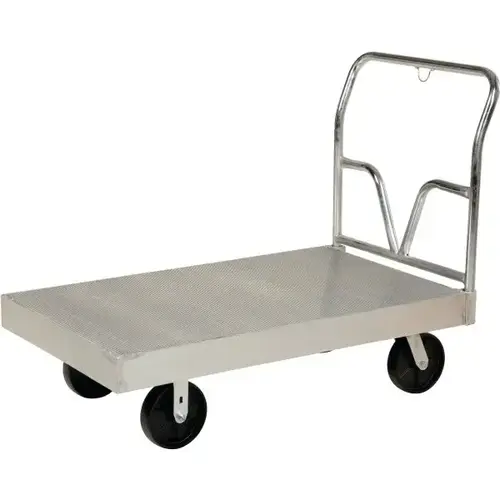 4800 Lb Capacity Silver Aluminum Extruded Platform Truck 48" X 30" 4800 Lb Capacity Silver Aluminum Extruded Platform Truck 48" X 30"