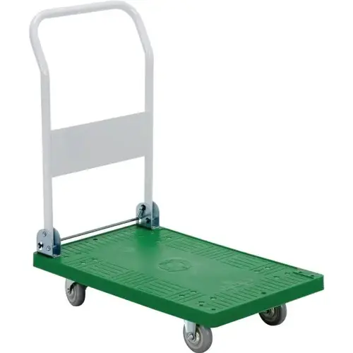 250 Lb Green Plastic Folding Handle Platform Truck 30" X 18" 250 Lb Green Plastic Folding Handle Platform Truck 30" X 18"