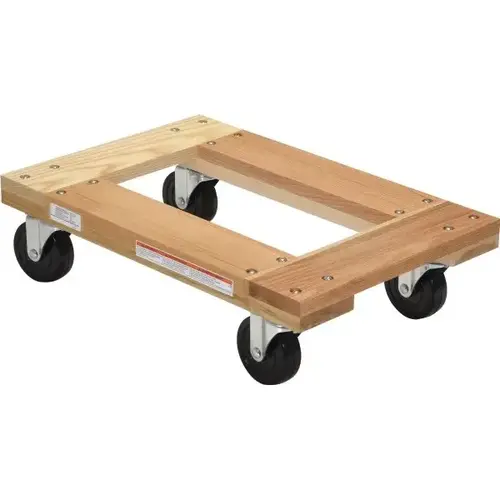 1200 Lb Capacity Tan Hardwood Open Deck Dolly 24" X 16" 1200 Lb Capacity Tan Hardwood Open Deck Dolly 24" X 16"