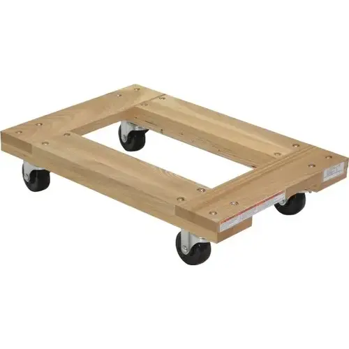 900 Lb Capacity Tan Hardwood Open Deck Dolly 24" X 16" 900 Lb Capacity Tan Hardwood Open Deck Dolly 24" X 16"