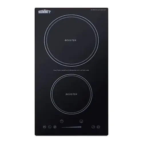 12" Wide 2-Zone Built-In Induction Glass Cooktop In Black 12" Wide 2-Zone Built-In Induction Glass Cooktop In Black