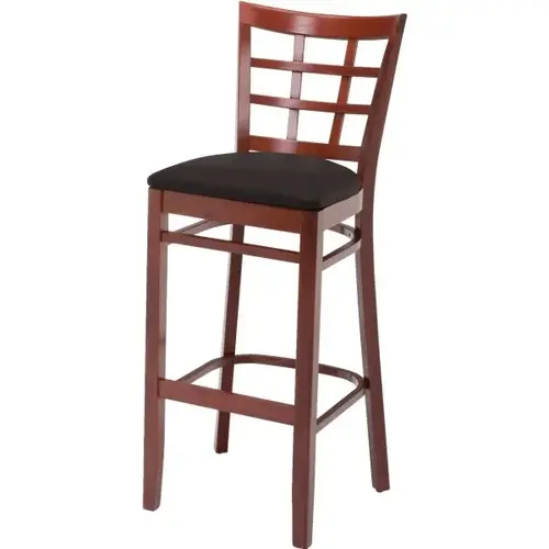 Mahogany Vinyl Seat Barstool Mahogany Vinyl Seat Barstool