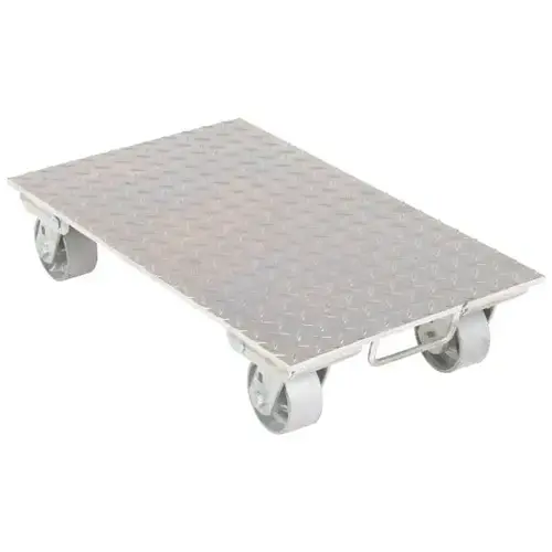 Aluminum Plate Dolly 27 X 16" With Cast Steel Swivel Casters Aluminum Plate Dolly 27 X 16" With Cast Steel Swivel Casters
