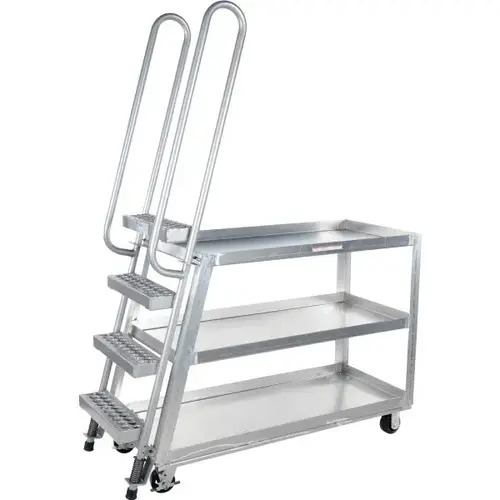 500 Lb Capacity Hi-Duty Stock Picker Truck With Poly-On Steel Caster 500 Lb Capacity Hi-Duty Stock Picker Truck With Poly-On Steel Caster