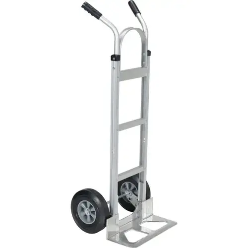 500 Lb Capacity Silver Aluminum Hand Truck With Hard-Rubber Wheels 500 Lb Capacity Silver Aluminum Hand Truck With Hard-Rubber Wheels