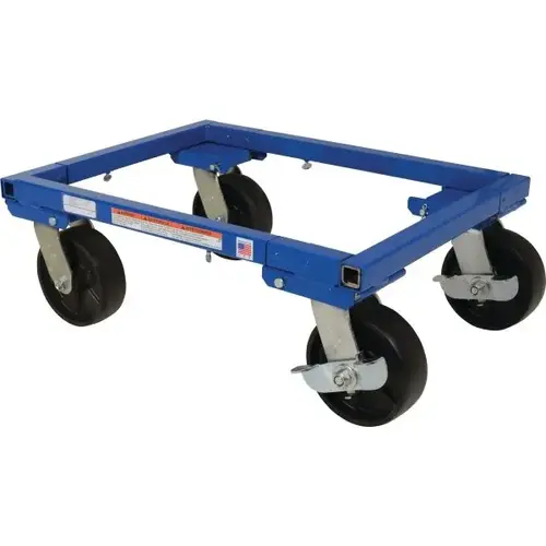 2000 Lb Capacity Adjustable Tote Dolly 22" X 16" With Nylon Casters 6" 2000 Lb Capacity Adjustable Tote Dolly 22" X 16" With Nylon Casters 6"