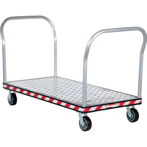 3600 Lb Capacity Aluminum 2-Handle Treadplate Truck 60" X 30" 3600 Lb Capacity Aluminum 2-Handle Treadplate Truck 60" X 30"