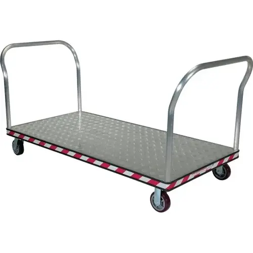 3600 Lb Aluminum 2-Handle Treadplate Platform Truck 72" X 36" 3600 Lb Aluminum 2-Handle Treadplate Platform Truck 72" X 36"