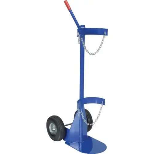 500 Lb Capacity Blue Steel Cylinder Dolly With Pneumatic Wheels 500 Lb Capacity Blue Steel Cylinder Dolly With Pneumatic Wheels