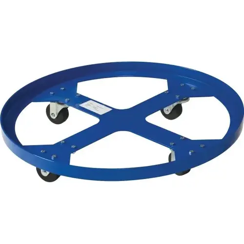 900 Lb Capacity Blue Steel Overpack Drum Dolly 32" 900 Lb Capacity Blue Steel Overpack Drum Dolly 32"