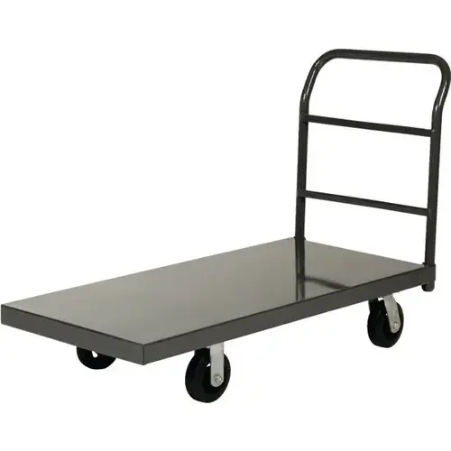 2000 Lb Capacity Gray Steel Platform Truck With Rubber Casters 2000 Lb Capacity Gray Steel Platform Truck With Rubber Casters