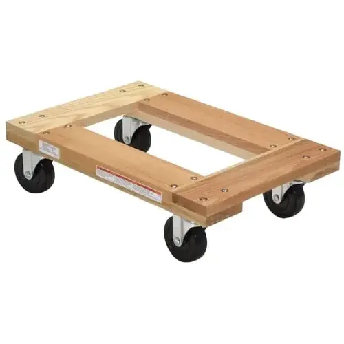 1200 Lb Tan Hardwood Open Deck Dolly 24" X 16" With Non-Marking Wheels 1200 Lb Tan Hardwood Open Deck Dolly 24" X 16" With Non-Marking Wheels