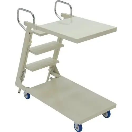 440 Lb Capacity White Steel Cantilever Stock Picker Truck 440 Lb Capacity White Steel Cantilever Stock Picker Truck