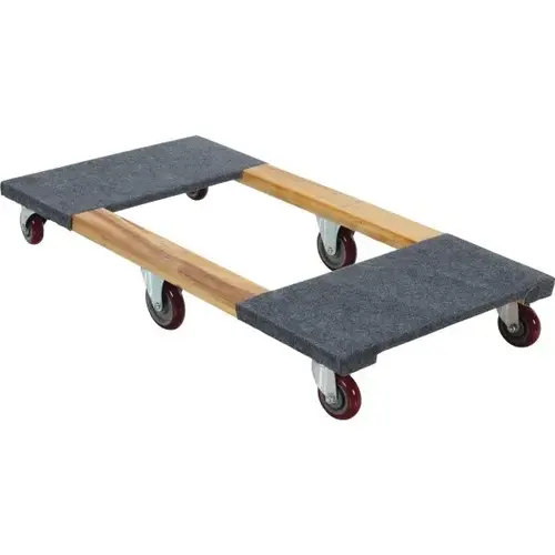 1200 Lb Capacity Tan Hardwood Carpet End Dolly 48" X 24" 1200 Lb Capacity Tan Hardwood Carpet End Dolly 48" X 24"
