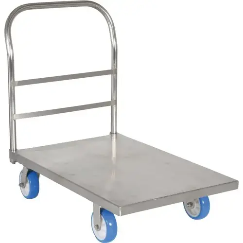 2000 Lb Capacity Silver Stainless Steel Platform Truck 36" X 24" 2000 Lb Capacity Silver Stainless Steel Platform Truck 36" X 24"