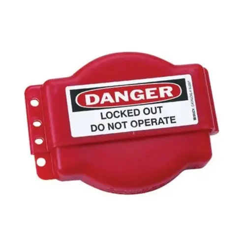 Red Durable Polypropylene Adjustable Gate Valve Lockout Red Durable Polypropylene Adjustable Gate Valve Lockout