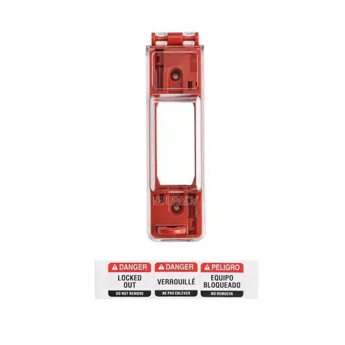 Red Polypropylene Wall Switch Lockout Red Polypropylene Wall Switch Lockout