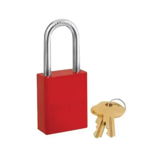 Red 1 9/16" X 1 15/16" Aluminum Safety Lockout Padlock Red 1 9/16" X 1 15/16" Aluminum Safety Lockout Padlock