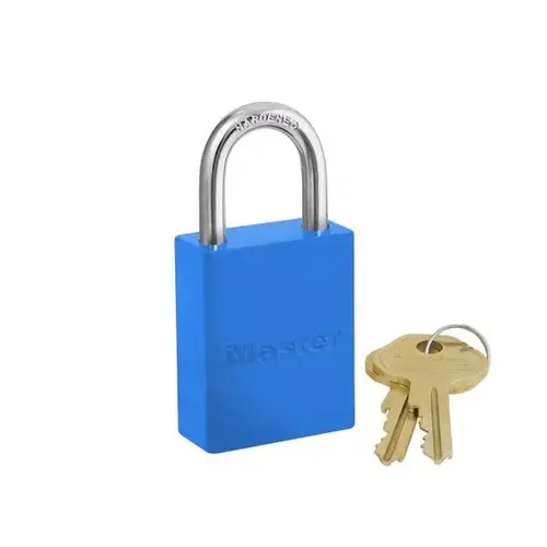 Blue Aluminum 5 Pin Tumbler Padlock Boron Alloy Shackle Blue Aluminum 5 Pin Tumbler Padlock Boron Alloy Shackle