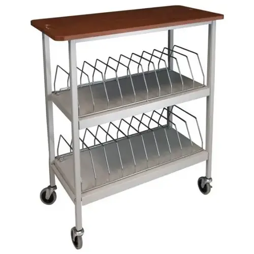 Artisan Open Chart Rack, 20 Cap, Cherry Thermofoil Top, Beige Artisan Open Chart Rack, 20 Cap, Cherry Thermofoil Top, Beige