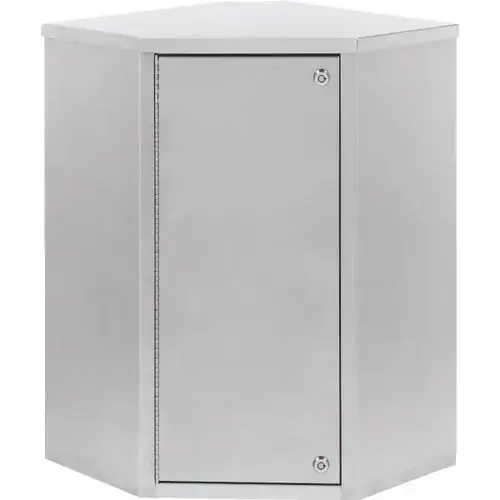Corner Narcotic Cabinet, 4 Shelves, 24x22.9x15.6, 1 Door, Stainless Corner Narcotic Cabinet, 4 Shelves, 24x22.9x15.6, 1 Door, Stainless