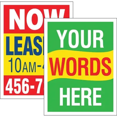 Custom Two Sided Reflective Vertical Amenity Sign Corrugated Custom Two Sided Reflective Vertical Amenity Sign Corrugated