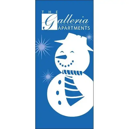 Holiday Boulevard Banner, "Classic Snowman" Design, Blue, Semi-Custom, 30" X 60" Holiday Boulevard Banner, "Classic Snowman" Design, Blue, Semi-Custom, 30" X 60"
