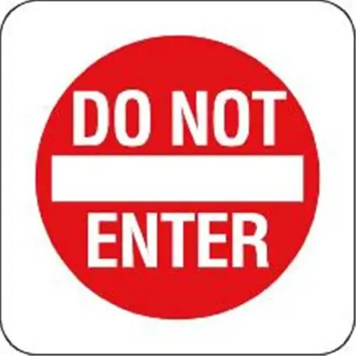 Do Not Enter Mini Sign. Non-Reflective Aluminum, 12 X 12 Do Not Enter Mini Sign. Non-Reflective Aluminum, 12 X 12