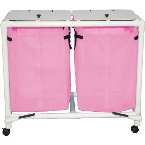 Echo Jumbo Double Hamper With Mesh Bags Foot Pedal - Mauve Echo Jumbo Double Hamper With Mesh Bags Foot Pedal - Mauve