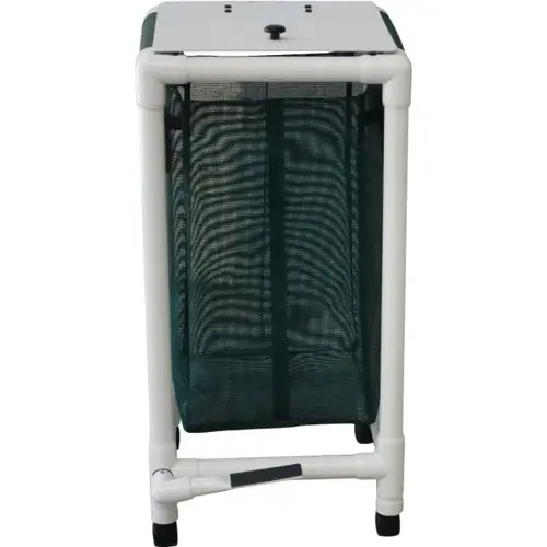 Echo Single Hamper With Mesh Bag And Foot Pedal - Forest Green Echo Single Hamper With Mesh Bag And Foot Pedal - Forest Green