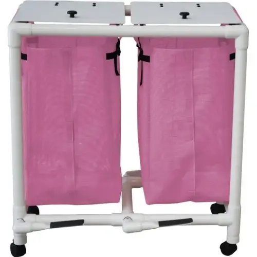 Echo Double Hamper With Mesh Bags And Foot Pedal - Mauve Echo Double Hamper With Mesh Bags And Foot Pedal - Mauve