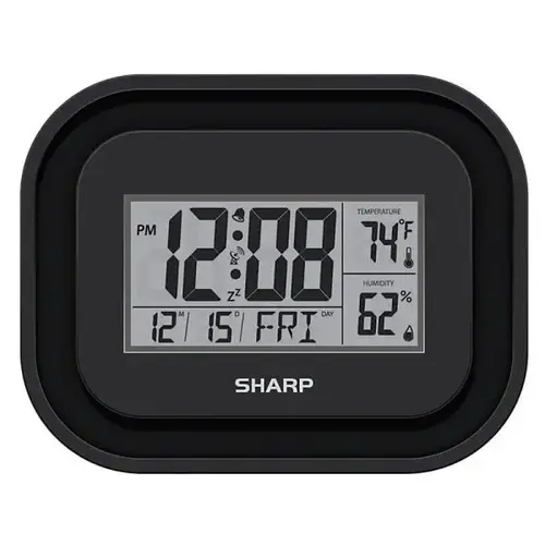 Black Plastic Atomic Clock Black Plastic Atomic Clock