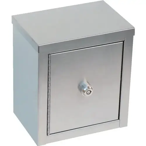 Mini Narcotic Cabinet, 9x8x5.6, 2 Door, Stainless Mini Narcotic Cabinet, 9x8x5.6, 2 Door, Stainless