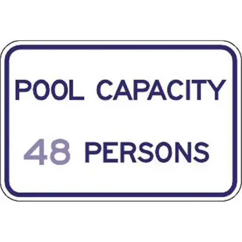 Sign 18x12" Pool Capacity Semi Finished Sign 18x12" Pool Capacity Semi Finished