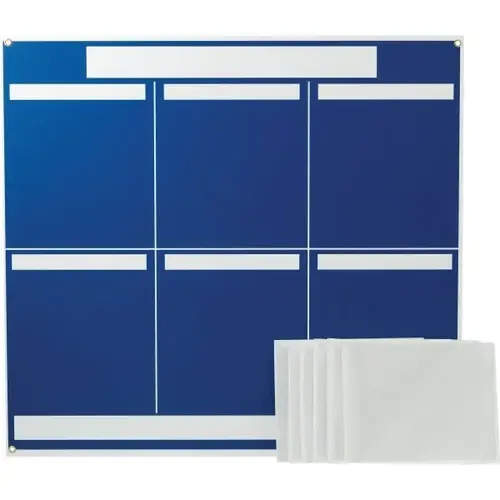 Blue 6-Panel Lean Communication Board Blue 6-Panel Lean Communication Board
