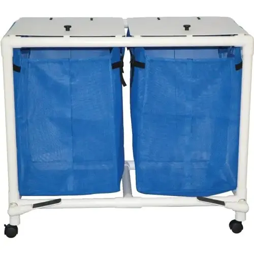 Echo Jumbo Double Hamper With Mesh Bags Foot Pedal - Royal Blue Echo Jumbo Double Hamper With Mesh Bags Foot Pedal - Royal Blue
