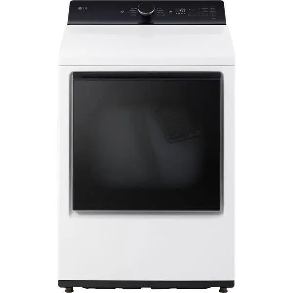 LG 7.3 Cubic Feet Ultra Large Capacity Rear Control Gas Dryer In Alpine White DLG8401WE LG 7.3 Cubic Feet Ultra Large Capacity Rear Control Gas Dryer In Alpine White DLG8401WE