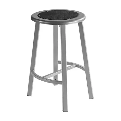 24-In Titan Stool Black Steel Seat Grey Frame 24-In Titan Stool Black Steel Seat Grey Frame