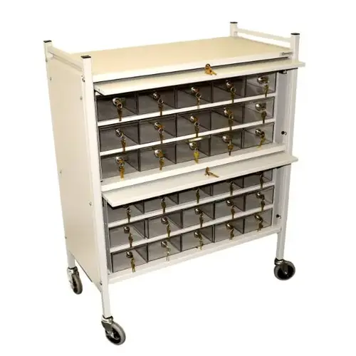 Cart 30 Acrylic Drawers W/Locks 2 Retractable Shelf Doors Beige Cabinet Cart 30 Acrylic Drawers W/Locks 2 Retractable Shelf Doors Beige Cabinet