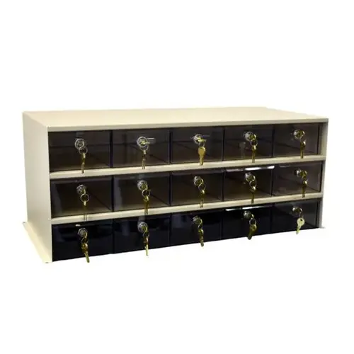 Adapticab Storage Solution 15 Med Acrylic Drawers W/Locks Beige Cabinet Adapticab Storage Solution 15 Med Acrylic Drawers W/Locks Beige Cabinet