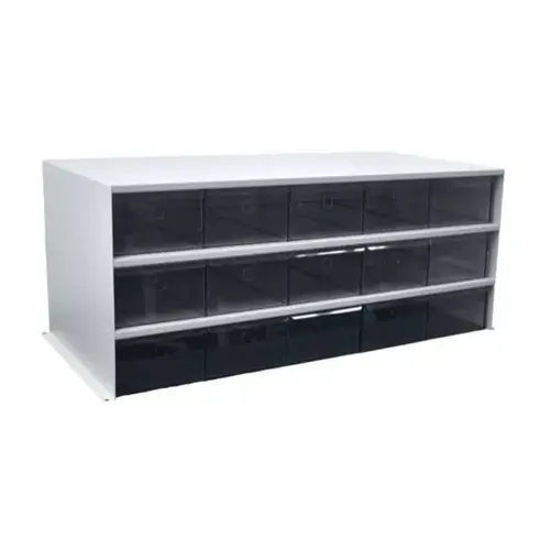 Adapticab Storage Solution 15 Medium Acrylic Drawers Light Grey Cabinet Adapticab Storage Solution 15 Medium Acrylic Drawers Light Grey Cabinet