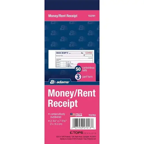 3-Part Payment Receipt Pad 6.75" X 2.75" White / Canary / Pink 3-Part Payment Receipt Pad 6.75" X 2.75" White / Canary / Pink