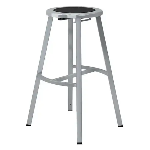30-In Titan Stool Black Steel Seat Grey Frame 30-In Titan Stool Black Steel Seat Grey Frame