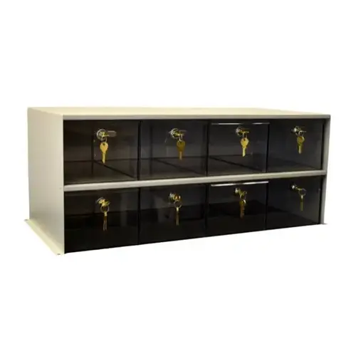 Adapticab Storage Solution 8 Large Acrylic Drawers W/Locks Beige Cabinet Adapticab Storage Solution 8 Large Acrylic Drawers W/Locks Beige Cabinet