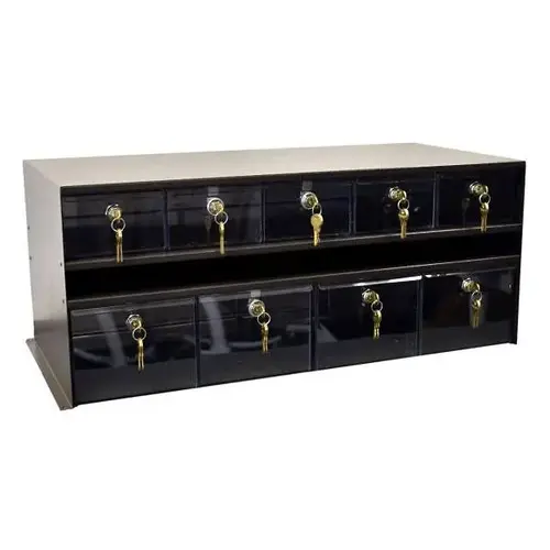 Adapticab Storage Solution 5 Med/4 Lrg Acrylic Drwr W/Locks Woodgrain Adapticab Storage Solution 5 Med/4 Lrg Acrylic Drwr W/Locks Woodgrain