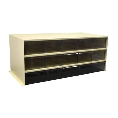 Adapticab Storage Solution 15 Medium Acrylic Drawers Beige Cabinet Adapticab Storage Solution 15 Medium Acrylic Drawers Beige Cabinet